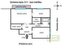 Pronájem bytu 3+1, České Budějovice, Průběžná, 55 m2