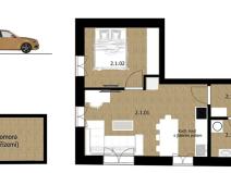 Prodej bytu 2+kk, Vimperk, 40 m2