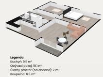 Prodej bytu 3+1, Hradec Králové - Moravské Předměstí, Sekaninova, 74 m2