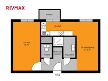 Pronájem bytu 2+kk, Nymburk, U Růžáku, 49 m2