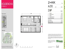 Prodej bytu 2+kk, Praha - Vysočany, Smržových, 55 m2