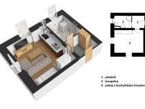 Prodej bytu 1+kk, Vrchlabí - Hořejší Vrchlabí, Peklo, 30 m2