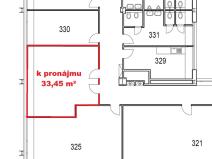 Pronájem kanceláře, Praha - Libeň, Sokolovská, 33 m2