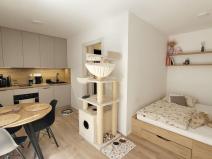 Pronájem bytu 1+kk, Praha - Strašnice, Strančická, 33 m2