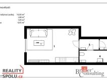 Pronájem bytu 1+kk, Brandýs nad Labem-Stará Boleslav - Brandýs nad Labem, Augustina Lukeše, 24 m2