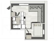 Pronájem bytu 2+kk, Praha - Žižkov, Na Jarově, 22 m2