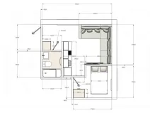 Pronájem bytu 2+kk, Praha - Žižkov, Na Jarově, 22 m2