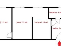 Pronájem bytu 2+1, Soběslav, Žižkova, 54 m2