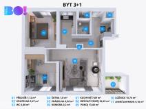 Pronájem bytu 3+1, Třinec, Habrová, 74 m2