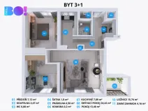Pronájem bytu 3+1, Třinec, Habrová, 74 m2