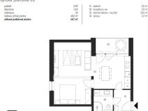 Pronájem bytu 2+kk, Únětice, Rýznerova, 47 m2