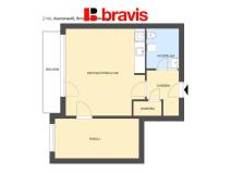 Pronájem bytu 2+kk, Brno - Starý Lískovec, ulice Kosmonautů, 39 m2