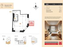 Prodej bytu 1+kk, Olomouc, 8. května, 45 m2