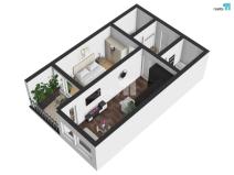 Pronájem bytu 2+kk, Praha - Střížkov, Zakšínská, 51 m2