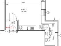 Pronájem bytu 1+kk, Stříbro, Plzeňská, 23 m2