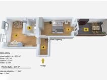 Prodej bytu 2+kk, Praha - Vršovice, Černomořská, 43 m2