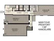 Pronájem ordinace, Písek, Havlíčkovo nám., 47 m2