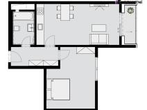 Pronájem bytu 2+kk, Praha - Břevnov, Radimova, 57 m2