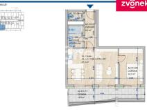 Pronájem bytu 2+kk, Brno - Komárov, Komárovská, 55 m2