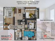 Prodej bytu 4+1, Praha - Záběhlice, Švehlova, 95 m2