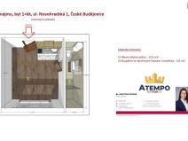 Pronájem bytu 1+kk, České Budějovice - České Budějovice 6, Novohradská, 17 m2