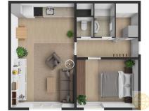 Prodej bytu 2+kk, Tábor, nám. Přátelství, 39 m2
