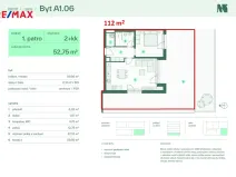 Prodej bytu 2+kk, Zlín, Tyršova, 52 m2