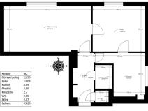 Prodej bytu 2+1, Pardubice - Zelené Předměstí, K Blahobytu, 53 m2