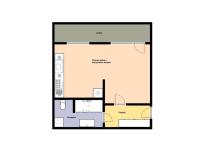 Pronájem bytu 1+kk, Praha - Střížkov, Teplická, 33 m2