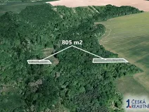 Prodej lesa, Hradčovice, 805 m2
