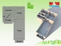 Pronájem bytu 2+1, Valašské Meziříčí - Krásno nad Bečvou, Křižná, 53 m2