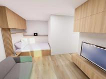 Pronájem bytu 1+kk, Zlín, Pod Hradem II, 29 m2