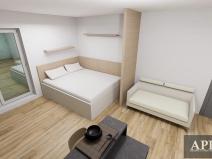 Pronájem bytu 1+kk, Zlín, Pod Hradem II, 27 m2