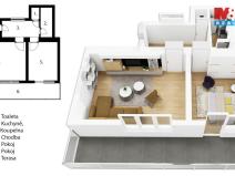 Prodej bytu 2+kk, Praha - Michle, Počátecká, 39 m2