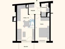 Pronájem bytu 2+kk, Praha, Maroldova, 49 m2