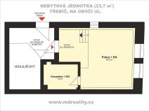 Prodej atypického bytu, Třebíč, Na Úbočí, 23 m2