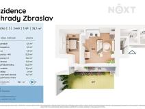 Prodej bytu 2+kk, Praha - Zbraslav, Elišky Přemyslovny, 79 m2