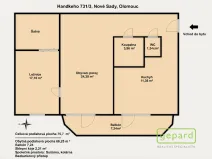 Prodej bytu 2+1, Olomouc, Handkeho, 66 m2