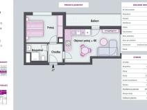 Pronájem bytu 2+kk, Praha - Vinohrady, Perucká, 46 m2