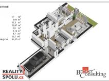 Pronájem bytu 3+kk, Hradec Králové - Nový Hradec Králové, Buková, 104 m2