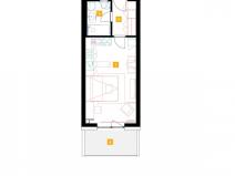 Pronájem bytu 1+kk, Praha - Stodůlky, Mukařovského, 34 m2