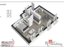 Pronájem bytu 2+kk, Poděbrady - Poděbrady III, náměstí 5. května, 44 m2