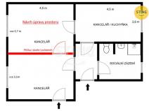 Pronájem kanceláře, Hodonín, Brandlova, 54 m2