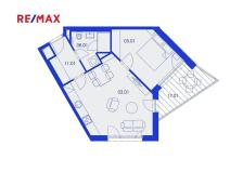 Pronájem bytu 2+kk, Praha - Strašnice, Ramonova, 50 m2