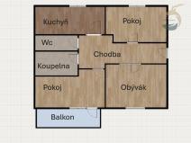 Prodej bytu 3+1, Klatovy - Klatovy V, Měchurova, 68 m2