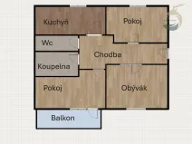 Prodej bytu 3+1, Klatovy - Klatovy V, Měchurova, 68 m2