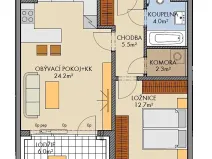 Prodej bytu 2+kk, Praha - Ruzyně, Stočesova, 51 m2