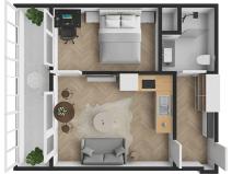 Pronájem bytu 2+kk, Praha - Krč, Bernolákova, 41 m2