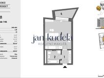 Pronájem bytu 1+kk, Brno, Bratislavská, 36 m2