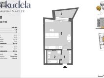 Pronájem bytu 1+kk, Brno, Bratislavská, 36 m2